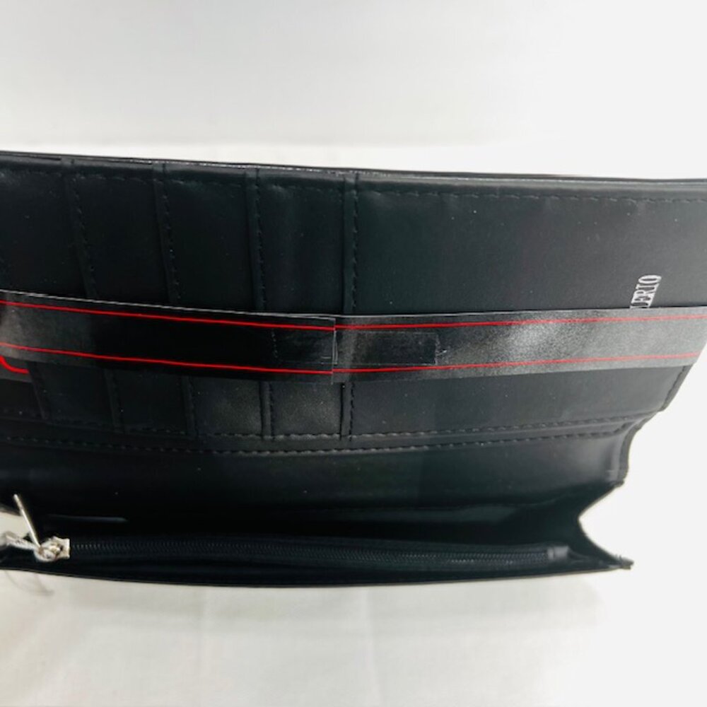 NEW WITH TAG RAYMOND VALERIO ITALY BLACK LEATHER FOR MONEY /CARD HOLDER (W84) - Picture 5 of 6